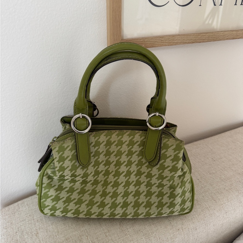 Vintage Green Houndstooth small Nine West Bag